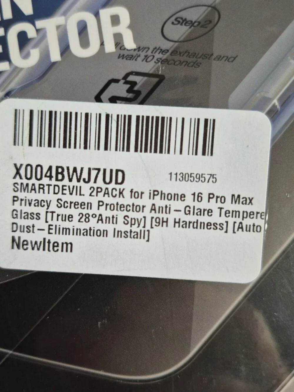 SMARTDEVIL 2PACK Privacy Screen Protector for iPhone 16 PRO MAX , New With Box